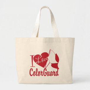 I Love ColorGuard Grote Tote Bag