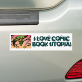 I Love Comic Book Utopia GL One Bumpersticker (Op auto)