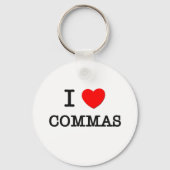 I Love Commas Sleutelhanger (Voorkant)