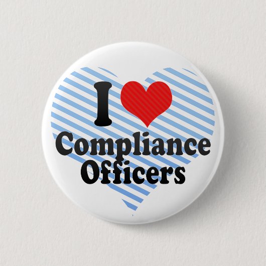 I Love Compliance Officers Ronde Button 5,7 Cm (Voorkant)