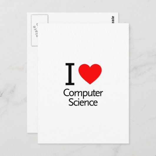 I Love Computer Science Briefkaart (Voorkant / Achterkant)