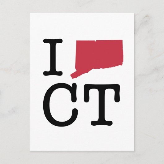 I Love Connecticut Briefkaart (Voorkant)