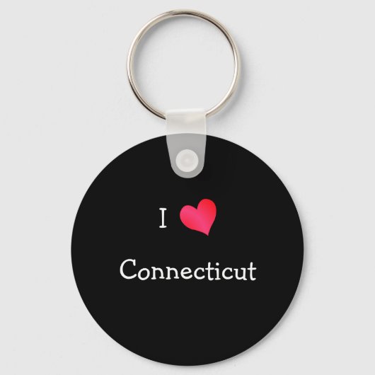 I Love Connecticut Sleutelhanger (Voorkant)