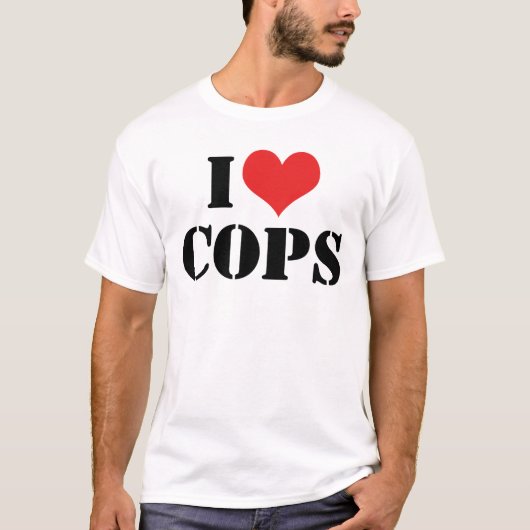 I Love Cops T-shirt (Voorkant)