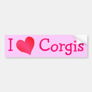 I Love Corgis Bumpersticker