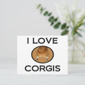 I Love Corgis Corgi Butt Briefkaart (Staand voorkant)