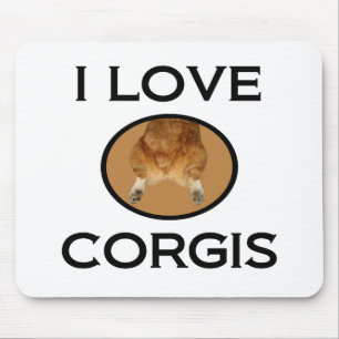 I Love Corgis Corgi Butt Muismat