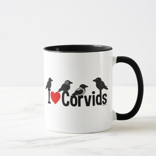 I Love Corvids Mok (Rechts)
