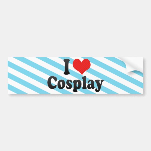 I Love Cosplay Bumpersticker (Voorkant)