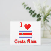 I Love Costa Rica Briefkaart (Staand voorkant)