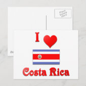 I Love Costa Rica Briefkaart (Voorkant / Achterkant)
