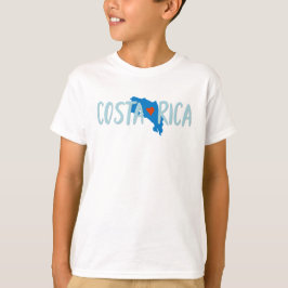 I Love Costa Rica Map Souvenir Kinder T-shirt