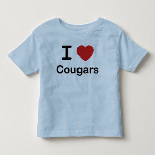 I Love Cougars Kinder Shirts