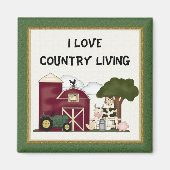 I Love Country Living aimant (Devant)