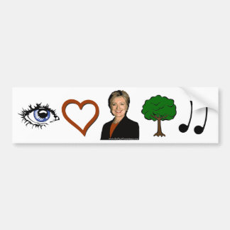 I Love Country Music - Color Bumpersticker