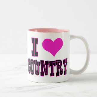 I Love Country Tweekleurige Koffiemok