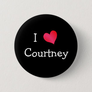 I Love Courtney Ronde Button 5,7 Cm