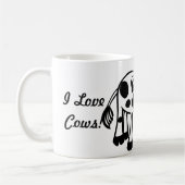 I Love Cows Cute Cow Coffee Mok (Links)