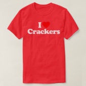I Love Crackers Heart Funny T-shirt (Design voorkant)