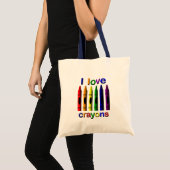I Love Crayons Canvas tas (Voorkant (product))