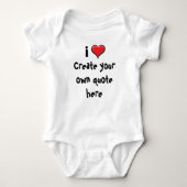 i Love Creëer je eigen citaat Romper (Voorkant)