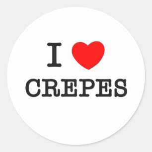 I Love Crepes Ronde Sticker