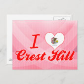 I Love Crest Hill, Illinois Briefkaart (Voorkant / Achterkant)