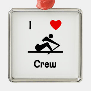 I Love Crew (2) Metalen Ornament