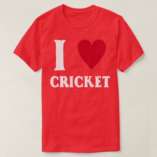 I Love Cricket7 T-shirt (Design voorkant)