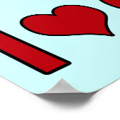 I Love Cricket Bat and Ball Poster (Hoek)