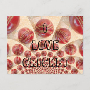 I Love Cricket Customize Product Post Card Briefkaart