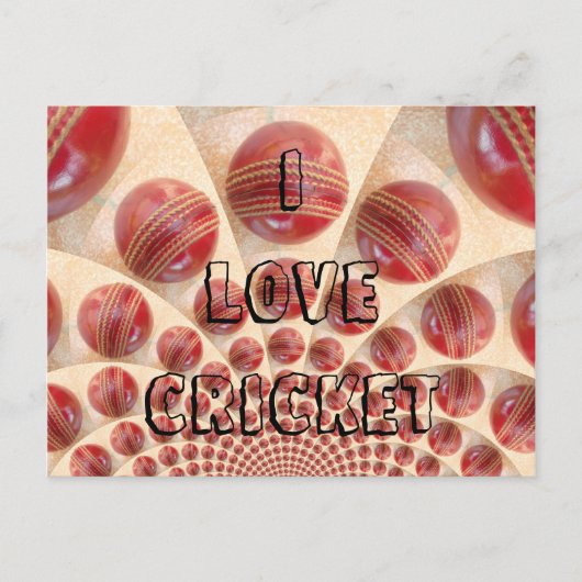I Love Cricket Customize Product Post Card Briefkaart (Voorkant)