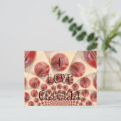 I Love Cricket Personnaliser Carte postale du prod (Debout devant)
