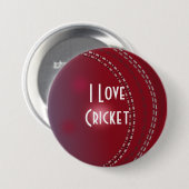 I Love Cricket Ronde Button 7,6 Cm (Voorkant /achterkant)