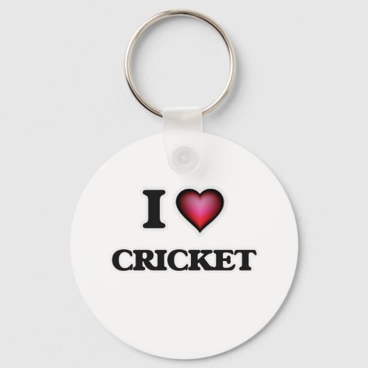 I Love Cricket Sleutelhanger (Voorkant)