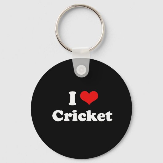 I Love Cricket Tshirt Sleutelhanger (Voorkant)