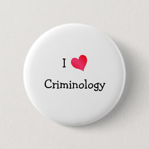 I Love Criminology Ronde Button 5,7 Cm