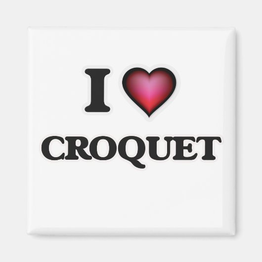 I Love Croquet Magneet (Voorkant)