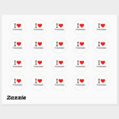 I Love Crossbones Ronde Sticker (Vel)