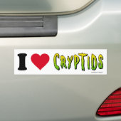 I Love Cryptids Bumpersticker (Op auto)