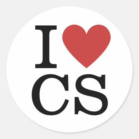 I ❤️ Love CS - Customer Service Dept. - STICKER (Voorkant)