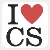 I ❤️ Love CS - Service Clientèle Dept. - STICKER (Devant)