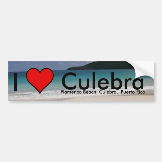 I Love Culebra île, PR Sticker (Devant)