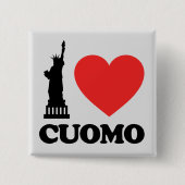 I Love Cuomo | Vrijheidsbeeld Vierkante Button 5,1 Cm (Voorkant)