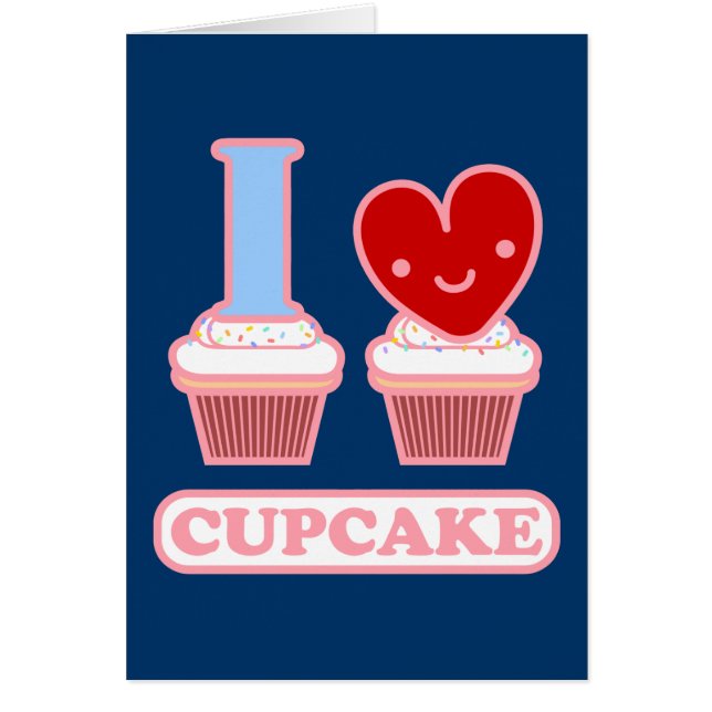I Love Cupcake Card (Voorkant)