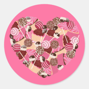I Love Cupcakes and Cake Pops Stickers