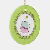 I Love Cupcakes Céramique Noël Ornements (Droite)