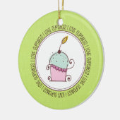 I Love Cupcakes Céramique Noël Ornements (Gauche)