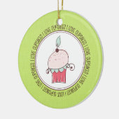 I Love Cupcakes Céramique Noël Ornements (Gauche)