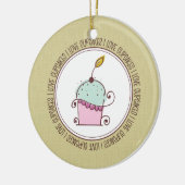 I Love Cupcakes Céramique Noël Ornements (Gauche)